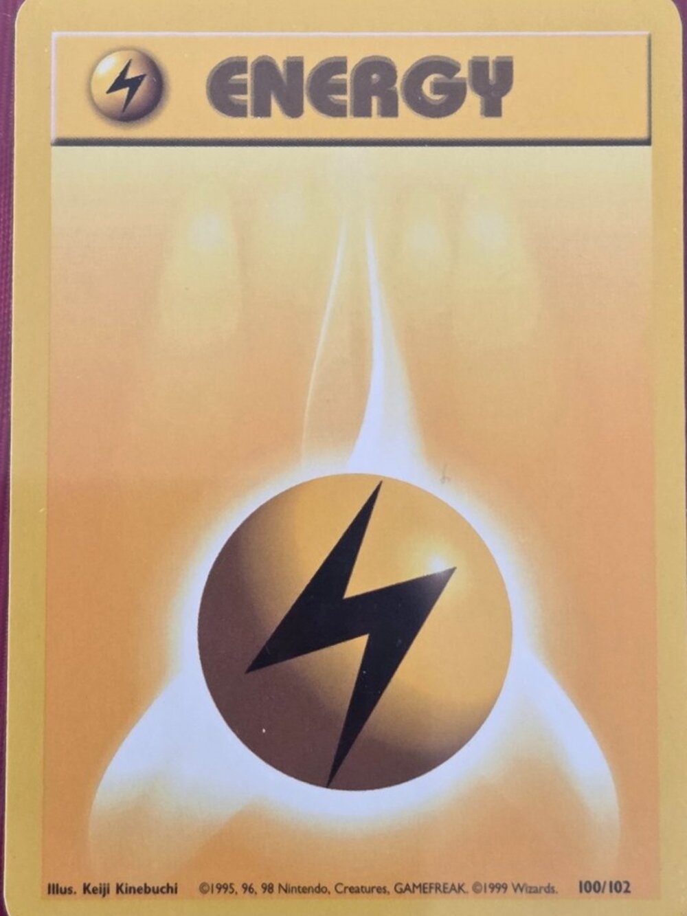 1999 POKEMON, LIGHTNING ENERGY CARD!!!